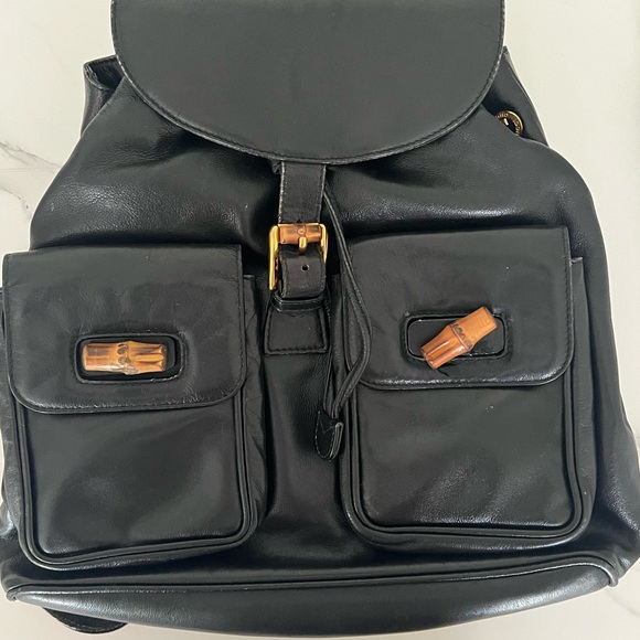 Gucci Black Backpack Sleek Design - Picture 1 of 9